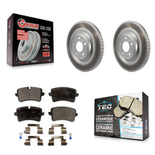 Load image into Gallery viewer, Rear Coated Brake Rotors Ceramic Pad Kit For Audi A6 Quattro A7 Porsche Macan A8