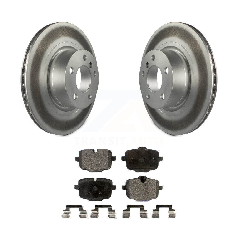 Rear Coated Disc Brake Rotors And Ceramic Pads Kit For 2012 BMW X3 From 10 11