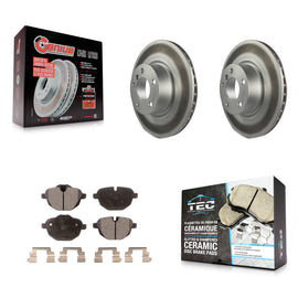 Rear Coated Disc Brake Rotors And Ceramic Pads Kit For BMW X3 X4