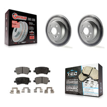Charger l'image dans la galerie, [Rear] 2012-2015 Land Rover Range Evoque Premium Coated Rotors &amp; Ceramic Pads Brake Kit For Max Braking