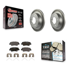 Load image into Gallery viewer, Rear Coated Disc Brake Rotors Ceramic Pad Kit For Hyundai Elantra Kia Soul Venue