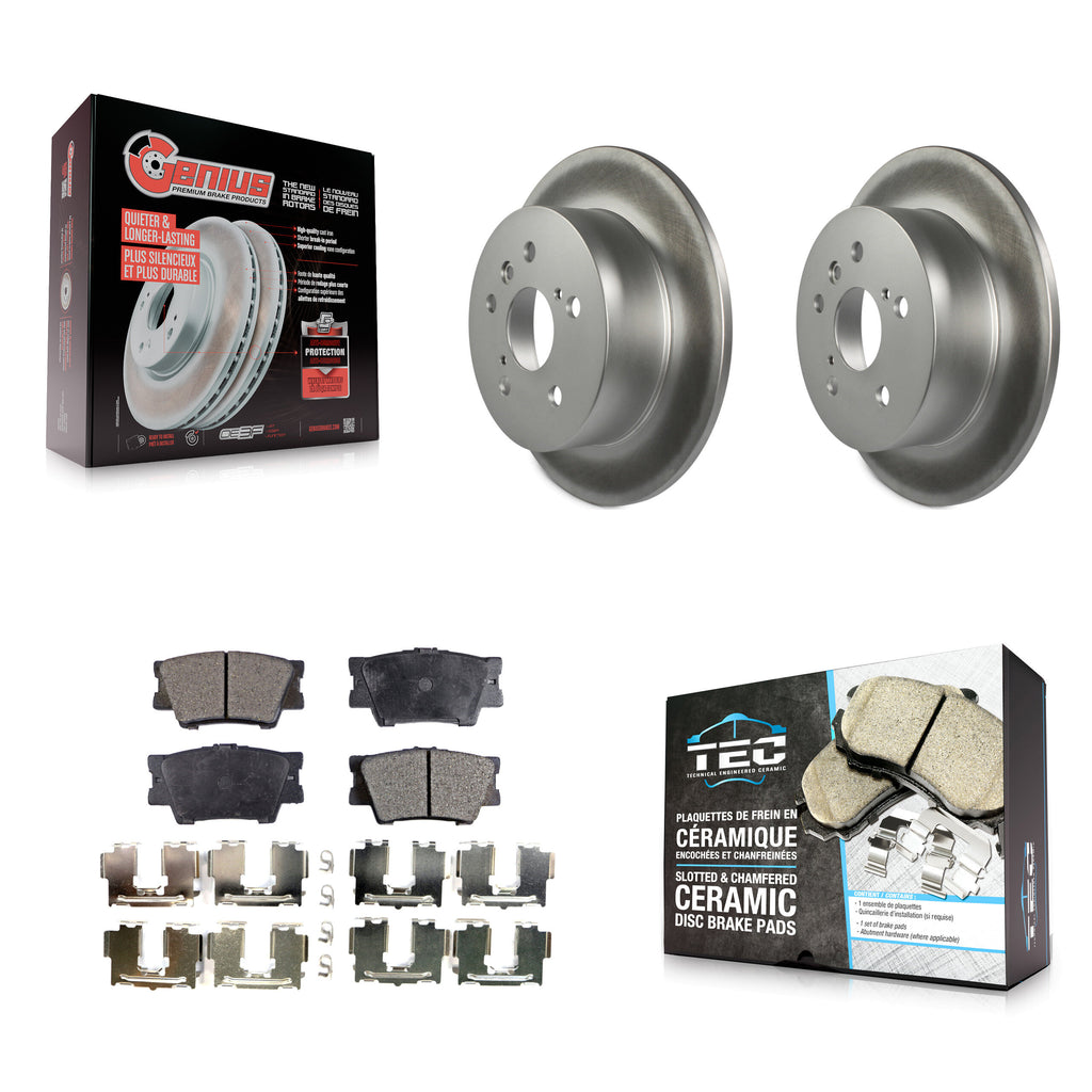 Rear Coat Brake Rotor Ceramic Pad Kit For Toyota Camry Lexus ES350 Avalon ES300h