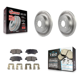 Kit de rotors de frein à disque à revêtement arrière et de plaquettes en céramique pour Hyundai Accent 2011 