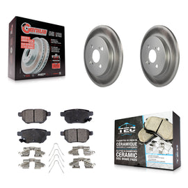 Kit de rotors de frein à disque à revêtement arrière et de plaquettes en céramique pour Toyota Yaris 2012 – 2018 