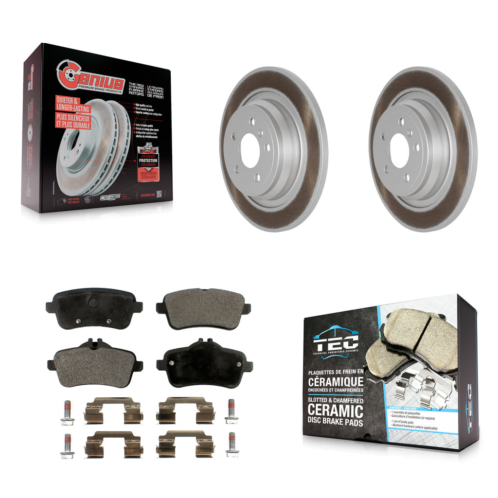 Rear Coat Disc Brake Rotors Ceramic Pad Kit For Mercedes-Benz ML350 GLE350 ML250