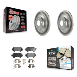 Rear Coated Disc Brake Rotors And Ceramic Pads Kit For Mazda CX-5