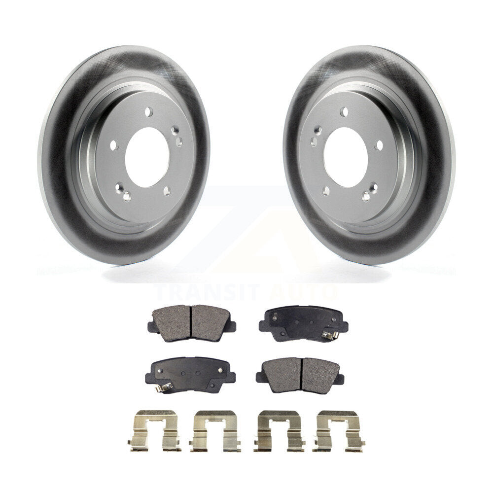 Rear Coated Disc Brake Rotors And Ceramic Pads Kit For Hyundai Sonata Azera