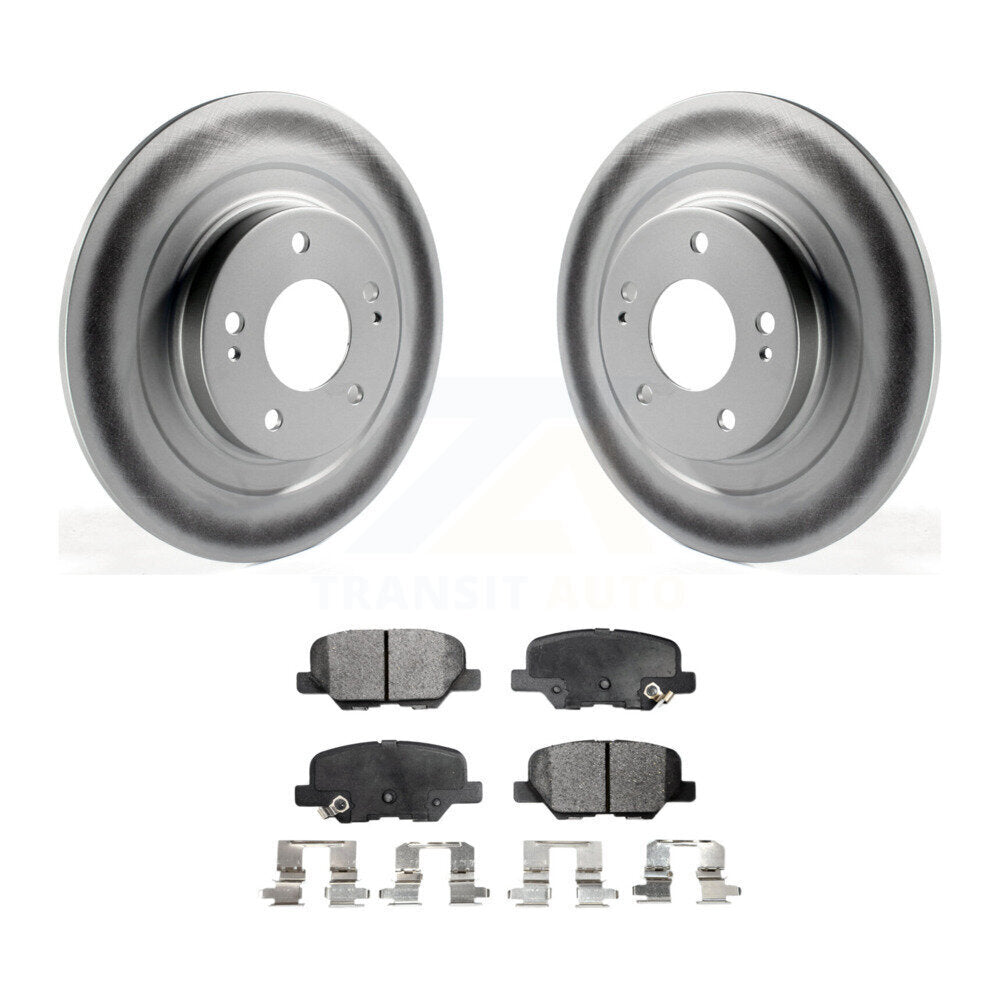 Rear Coated Brake Rotors Ceramic Pad Kit For Mitsubishi Outlander Sport PHEV RVR