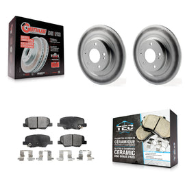 Rear Coated Brake Rotors Ceramic Pad Kit For Mitsubishi Outlander Sport PHEV RVR