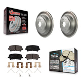 [Rear] 2014-2016 Acura MDX Premium Coated Rotors & Ceramic Pads Brake Kit For Max Braking