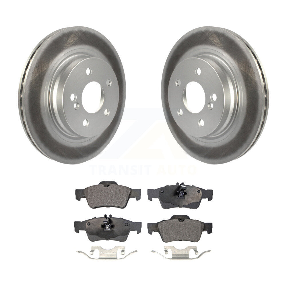 Rear Coated Disc Brake Rotors And Ceramic Pads Kit For Mercedes-Benz E550