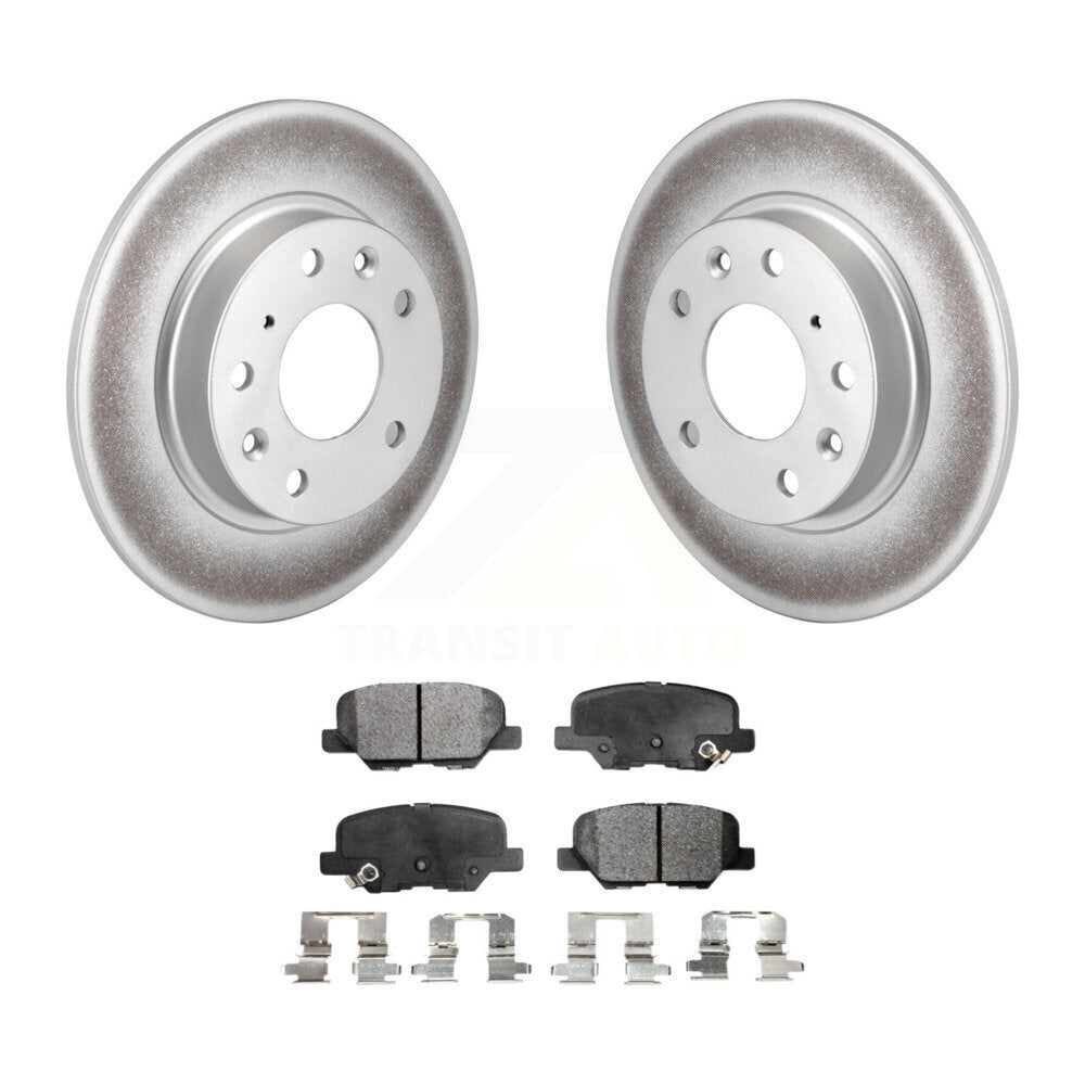 Rear Coated Disc Brake Rotors And Ceramic Pads Kit For Mazda 3 Sport