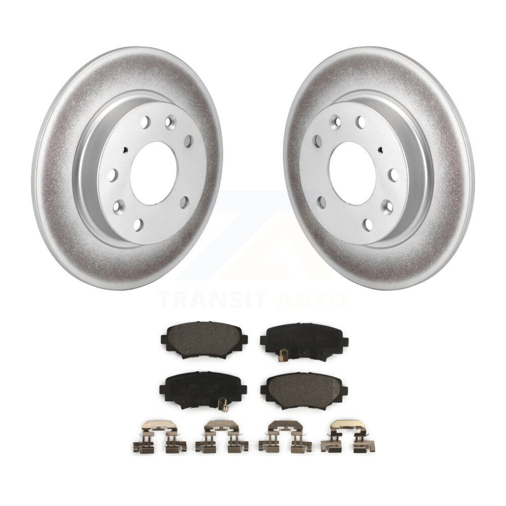 Rear Coated Disc Brake Rotors And Ceramic Pads Kit For Mazda 3 Sport