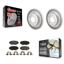 Kit de rotors de frein à disque à revêtement arrière et de plaquettes en céramique pour Mazda 3 Sport 