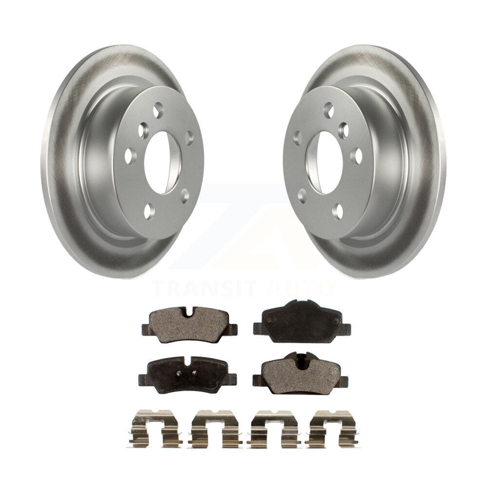 Rear Coated Disc Brake Rotors And Ceramic Pads Kit For Mini Cooper