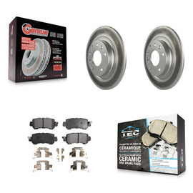 Kit de rotors de frein à disque à revêtement arrière et de plaquettes en céramique pour Mazda CX-3 2016 – 2018 