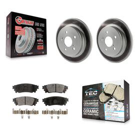 Rear Coated Brake Rotors Ceramic Pad Kit For Toyota Camry RAV4 Lexus NX200t C-HR