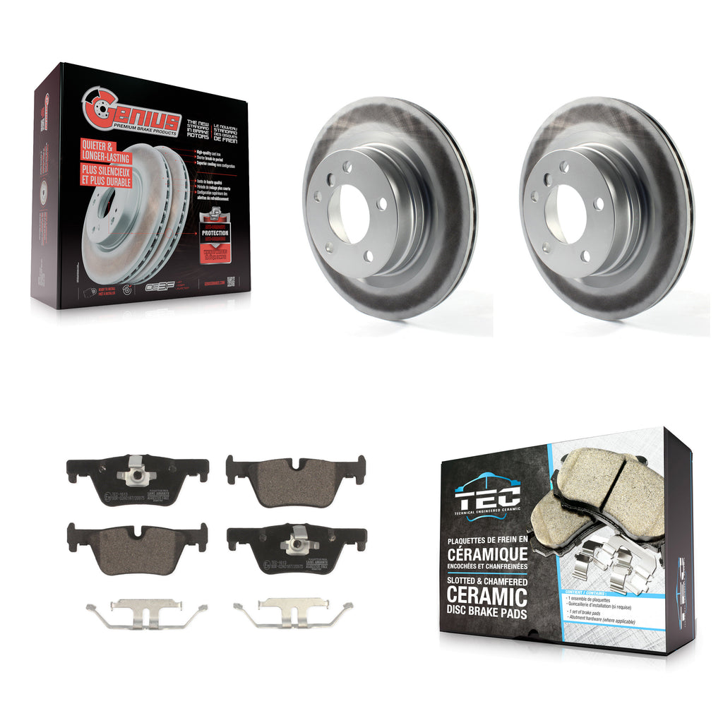 Rear Coat Disc Brake Rotor Ceramic Pad Kit For BMW 328i 320i 428i 228i 230i 328d