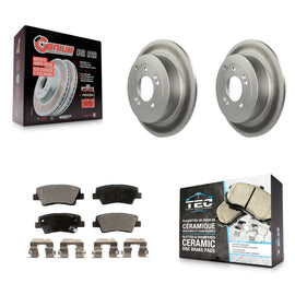 Rear Coated Disc Brake Rotor And Ceramic Pad Kit For Hyundai Tucson Kia Sportage
