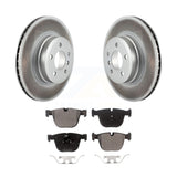 Rear Coated Disc Brake Rotors And Ceramic Pads Kit For BMW X5 X6