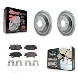 Rear Coat Brake Rotors Ceramic Pad Kit For Kia Rondo With Electric Parking