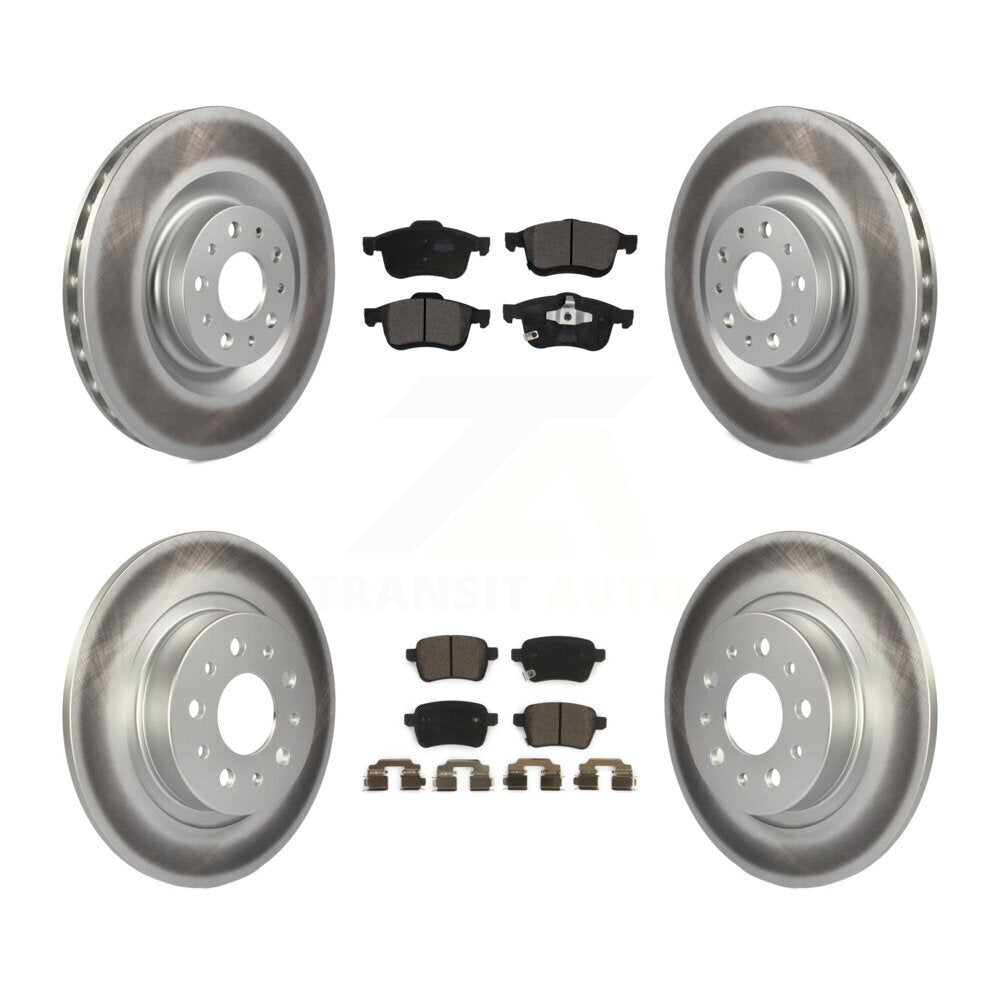 [Front+Rear] 2014-2020 Fiat 500L Premium Coated Rotors & Ceramic Pads Brake Kit For Max Braking