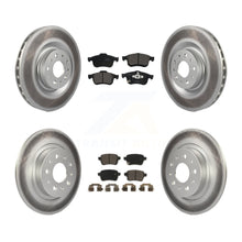 Charger l'image dans la galerie, [Front+Rear] 2014-2020 Fiat 500L Premium Coated Rotors &amp; Ceramic Pads Brake Kit For Max Braking