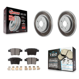 [Rear] 2006-2008 Jaguar X-Type Premium Coated Rotors & Ceramic Pads Brake Kit For Max Braking