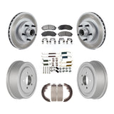 Front Rear Coat Brake Rotor Ceramic Pad Drum Kit (7Pc) For 06-09 Ford Ranger RWD