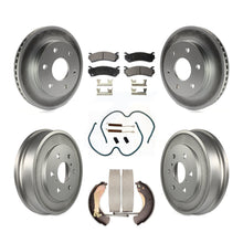 Load image into Gallery viewer, Front Rear Coated Brake Rotor Ceramic Pad Drum Kit (7Pc) For Chevrolet Silverado