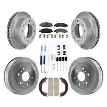 Charger l&#39;image dans la galerie, Front Rear Coated Rotors Ceramic Pad Drum Kit (7Pc) For Chevrolet Silverado 1500