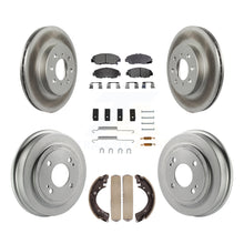 Charger l'image dans la galerie, Front Rear Coat Brake Rotors Ceramic Pad Drum Kit (7Pc) For Honda Civic Acura EL
