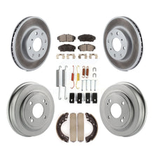 Charger l&#39;image dans la galerie, Front Rear Coated Disc Brake Rotors Ceramic Pad &amp; Drum Kit (7Pc) For Honda Civic