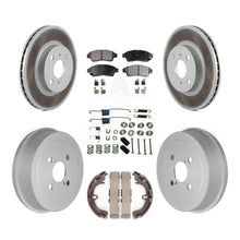 Charger l&#39;image dans la galerie, Front Rear Coated Brake Rotors Ceramic Pad Drum Kit (7Pc) For Toyota Corolla Geo