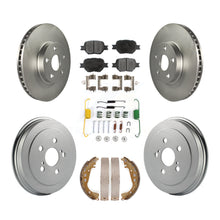 Charger l&#39;image dans la galerie, Front Rear Coated Disc Brake Rotors Ceramic Pad Drum Kit (7Pc) For Toyota Celica