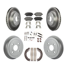 Charger l&#39;image dans la galerie, [Front+Rear] 01-05 Toyota Echo Coated Rotor Drum Brake Kit &amp; Ceramic Pads For Max Braking