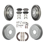 [Front+Rear] 01-05 Toyota Echo Coated Rotor Drum Brake Kit & Ceramic Pads For Max Braking