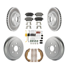 Charger l&#39;image dans la galerie, [Front+Rear] 04-07 Toyota Prius Coated Rotor Drum Brake Kit &amp; Ceramic Pads For Max Braking