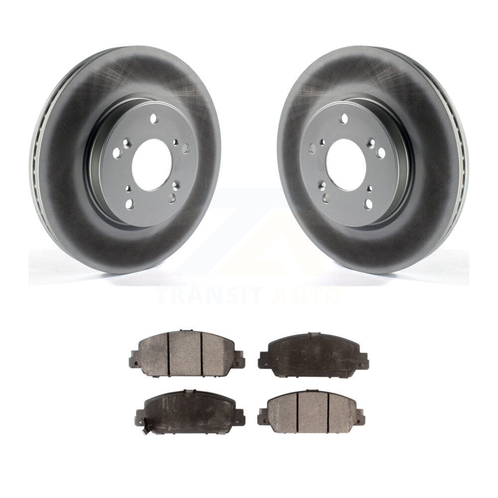 Front Coated Disc Brake Rotors And Ceramic Pads Kit For Honda Accord HR-V