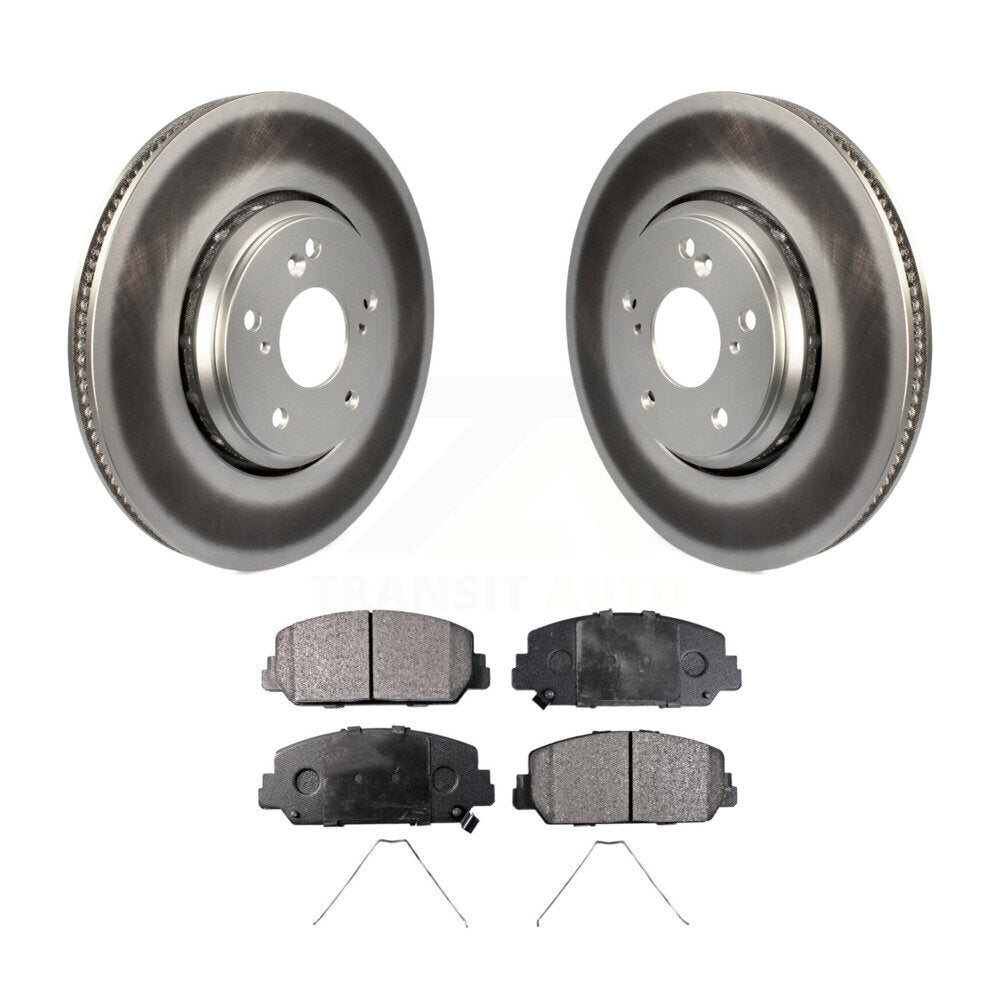 Front Coated Disc Brake Rotor & Ceramic Pad Kit For Honda Civic Accord Acura ILX