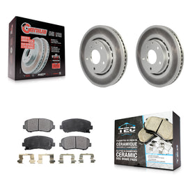 Front Coated Disc Brake Rotors And Ceramic Pads Kit For Mazda CX-5