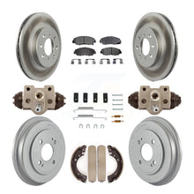 Charger l&#39;image dans la galerie, Front Rear Coated Disc Brake Rotors Ceramic Pad &amp; Drum Kit (9Pc) For Honda Civic