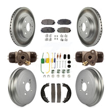 Load image into Gallery viewer, Front Rear Coated Disc Brake Rotor Ceramic Pad &amp; Drum Kit (9Pc) For Toyota Yaris