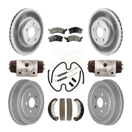 Front Rear Coat Brake Rotor Ceramic Pad Drum Kit (9Pc) For 03-05 Pontiac Sunfire