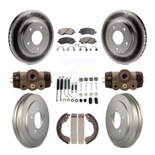 Charger l'image dans la galerie, Front Rear Coated Disc Brake Rotors Ceramic Pad Drum Kit (9Pc) For Dodge Caliber