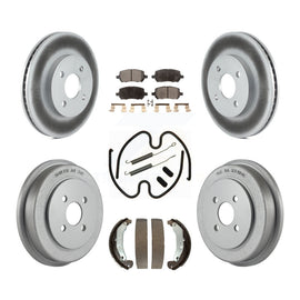 Front Rear Coat Brake Rotors Ceramic Pad Drum Kit (7Pc) For Chevrolet Cobalt Ion