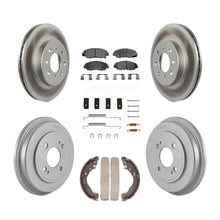 Charger l&#39;image dans la galerie, Front Rear Coated Disc Brake Rotors Ceramic Pad Drum Kit (7Pc) For Honda Insight