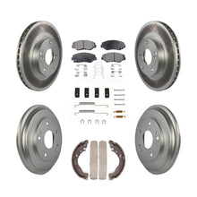 Charger l&#39;image dans la galerie, Front Rear Coated Disc Brake Rotors Ceramic Pad &amp; Drum Kit (7Pc) For Honda Civic