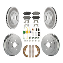 Charger l'image dans la galerie, [Front+Rear] 2008 Toyota Prius Coated Rotor Drum Brake Kit &amp; Ceramic Pads For Max Braking