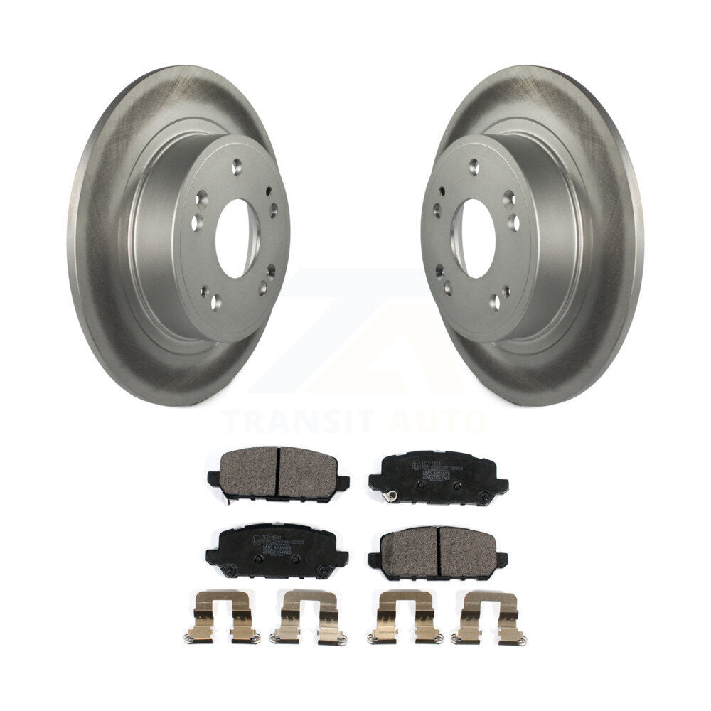 Rear Coated Disc Brake Rotors And Ceramic Pads Kit For 2016-2022 Honda HR-V